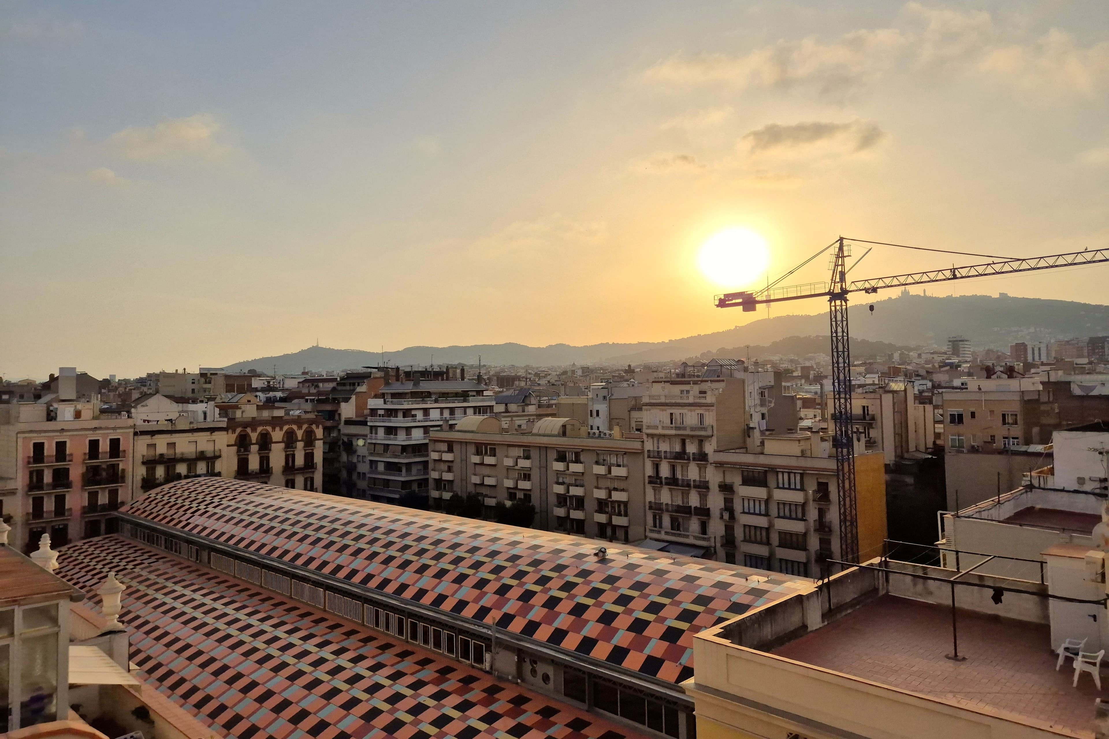 Poniente Barcelona al atardecer
